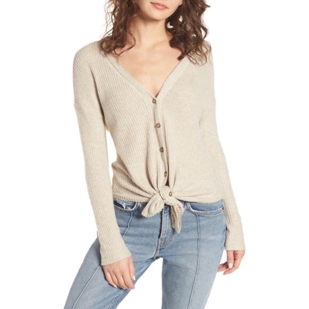 NWT!! Socialite Thermal Button Front Shirt